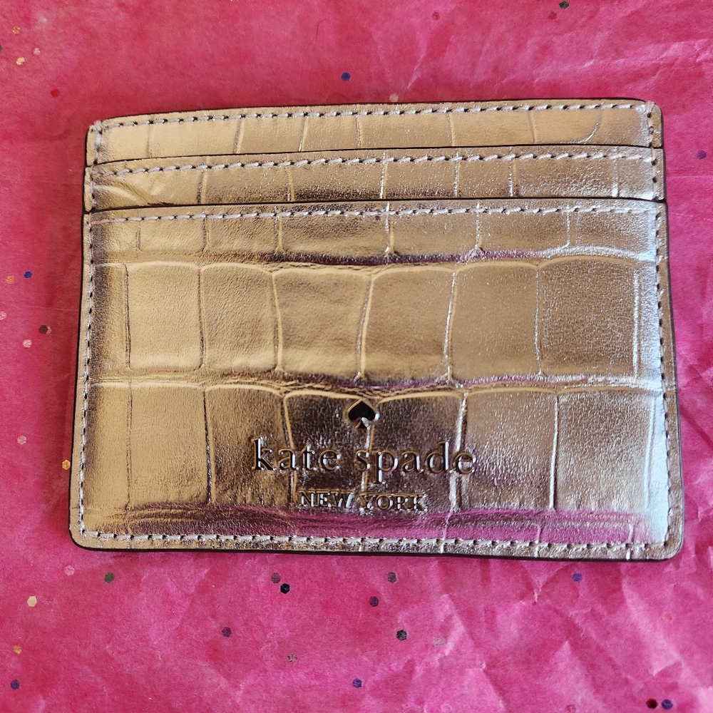 Kate Spade New York Knott Croc Embossed Mini Flap Crossbody 4 pc set NWT - Picture 8 of 12